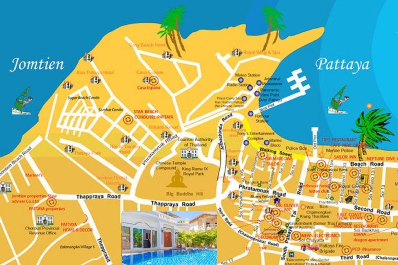 Ratana Villa - Pattaya Holiday House Walking Street 7 Bedrooms エクステリア 写真